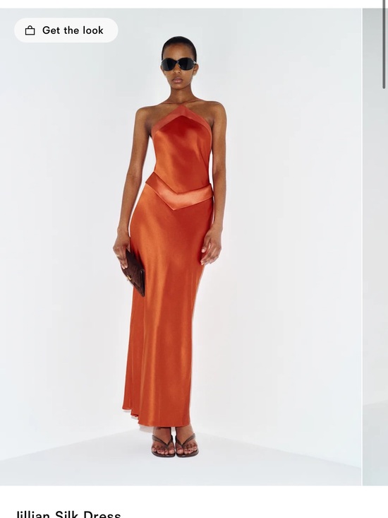 Reformation Dresses & Skirts - Reformation Lillian Silk Halter Maxi Dress in Rust Orange